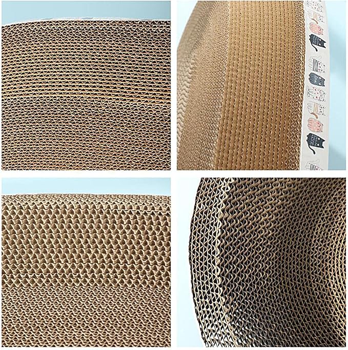 Cat Scratcher, High-Density Oval-Shaped Scratching Board, Water-Resistant and Durable Cardboard, Suitable for Medium to Large Breeds, Provides Firm and Cozy Resting Place