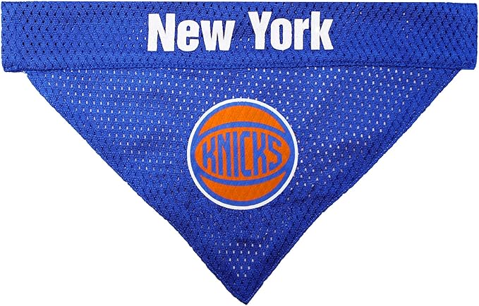 Pets First NBA Dog Bandana - New York Knicks Reversible Pet Bandana. 2 Sided Home & Away Sports Bandana with a PREMIUM Embroidery TEAM Logo, Small/Medium