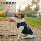 Parisian Pet Dog Shirt – 100% Cotton Shirts for Small Dogs – Sleeveless Black Puppy Vest – Lightweight and Breathable Pet Apparel – Funny Summer Boy Dog Clothes - Stretchy Cute T Shirts for Dogs
