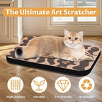 2 Pack Art Cat Scratcher, Wall-Mountable Cat Scratch Pad, Wall Cat Scratcher 16.7x11x1 Inch Cat Scratching Board for Indoor Cats Toy(Black and White 2)
