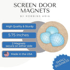 Screen Door Magnets Double Sided – Keep People, Kids, and Dogs from Running into The Screen Door - Robbins Aria Blue Shell