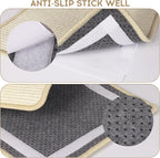 White Cat Scratching Mat Sisal, 2 Packs Sisal Fabric Large Cat Scratching Pad for Indoor Cats with Adhesive Hook Loop Tape, Wall Scratchers for Indoor Cats 23.6" x 15.7"