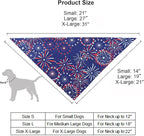 ADOGGYGO American Flag Dog Bandana, Multiple Sizes Offered, Triangle 4th of July Bandanas for Medium Large Dogs (Large)