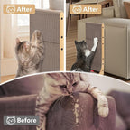 Cat Scratcher, 26.7 L Shape Cat Scratch Pad Wall Mounted, Cat Scratching Cardboard for Indoor Cats