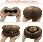 Andiker Magic Organ Cat Scratching Board, Corrugated Paper Cat Scratcher with Jingly Ball for Playing Scratching Paws, Foldable Grinding Cat Toys for Indoor Cats (Animal)