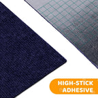 Cat Scratching Mat Self-Adhesive, 78.7'' x 15.8'' Trimmable Cat Scratch Pads Furniture Protector, DIY Climbing Cats Scratching Carpet for Couch, Door Frame or Wall Corner Protector (Dark Blue)