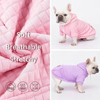 1 Pack Dog Hoodie Sweaters for Small Medium Dogs Warm Dog Clothes for Large Dogs Soft Waffle-Like Laminated Sweatshirt Bulldog