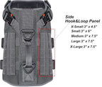 ICEFANG GN3 Tactical Dog Harness with 6X Buckle,Dog Molle Vest with Handle,3/4 Body Coverage,Hook and Loop Panel for ID Patch,No Pulling Front Clip (XL (32"-39" Girth), Wolf Gray)