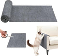 Scratch Pad for Cats DIY Climb Cat Scratcher Mat Trimmable Couch Protector Cats Scratching Protector Self-Adhesive Carpet for Furniture Wall Indoor Light Gray