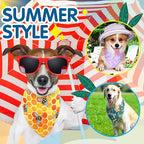 Eccliy 30 Pack Spring Dog Bandanas Bulk Flower Dog Scarfs Summer Head Wrap Soft Triangle Polyester Bandana Pet Costume Cute Bibs with Flowers Patterns for Female Male Small Medium Large