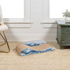 CSR1002A Kokomo 23.75" Coastal Cardboard Lounge Bed Cat Scratcher with Catnip, Blue