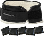 ActiveDogs Weighted Dog Collar for Muscle Building and Tactical Training - Dog Weighted Vest for Exercise - Includes 5x1lb Weights & Sheepskin Padding - Ideal for K9, Bully, Bull Terrier & More