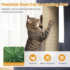 PETSITE 26-inch Small Cat Tree, with Sisal Scratching Post, Double Comfy Condos, and Spacious Top Perch, Ideal for Indoor Cats and Kittens (Dark Grey)