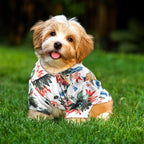 Weewooday 4 Pieces Small Pet Summer T-Shirts Hawaii Style Floral Pet Dog Shirt Breathable Cool Clothes Beach Seaside Puppy Sweatshirt for Puppy(Cute Style,X-Large)