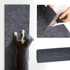 Cat Scratch Furniture Protector, 78.7" x 15.8" Self-Adhesive Cat Scratch Carpet, Couch Protector from Claws for Scratch Post Cat Tree Shelves Wall, Dark Gray