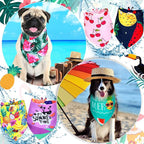Eccliy 30 Pack Spring Dog Bandanas Bulk Summer Fruit Pet Bandanas Soft Triangle Dog Scarfs Polyester Bandana Pet Costume Cute Scarf Bibs with Flowers Patterns for Medium Large