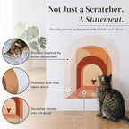 Vertical Cat Scratcher - Removable Wall Mounted Cat Scratcher and Art Decal – Wall Scratch Pad for Cats with Sisal Cat Scratcher – Large Protective Wall Scratchers for Indoor Cats
