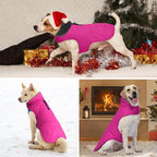 Dog Winter Coat, Waterproof Dog Jacket with Leash Hole, Reflective Adjustable Pet Snow Vest, Warm Fleece Sweater for Small Medium Large Dogs - Pink, XS