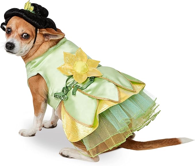 Disney Princesses: Tiana Pet Costume for For Dogs or Cats by Rubies, Small