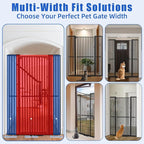 71 Inch Extra Tall Pet Gate for Cats, 29.5-48" Adjustable Wide Dog Gates, Pressure Mounted Walk Through Tall Cat Gate for Doorways,Hallway,Stairs,House（Black）