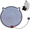 Cat Scratcher Mat, Natural Cotton Rope Cat Scratching Pad, 16.9'' Round Cat Wall & Floor Scratch Pad, Durable Double - Sided Cat Scratcher, Furniture Protector for Wall, Sofa, Couch, Carpet, Beige