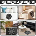 Self Adhesive Sisal Cat Scratch Pad for Wall or Couch, Trimmable Furniture Protector Mat with Strong Backing, Durable Cat Scratcher for Indoor Cats Activity Play(Spider Web)