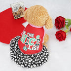 4 Pack Adorable Puppy Dog Printed Clothes for Small Dogs - Girl Holiday Apparel Dresses(L)