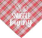 Easter Dog Bandana Bunny Costumes, Easter Bunny Dog Headband Buffalo Plaid Dog Easter Bandanas for Small Medium Large Dogs