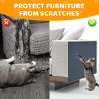 Cat Scratching Mat Self-Adhesive, 118'' x 15.8'' Trimmable Cat Scratch Pads Furniture Protector, DIY Climbing Cats Scratching Carpet for Couch, Door Frame or Wall Corner Protector (Light Gray)