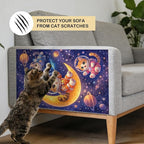 Nuxovilar Cat Scratching Mat 15.3x23.6 Inches Polyester Synthetic Fiber, Astronaut Kittens on Moon Print, wall cat Scratcher, Scratch pad, Home Decor, Kids Room, Play Area (2pcs)