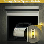 Dreyoo Metal Doorbell Push Button, Heavy Duty Metal Door Bell Wired Button LED Lighted Wall Mounted Doorbell Push Buttons for Home, Universal Garage Door Opener Switch Property in Copyright(Gold)