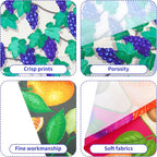 10PCS Dog Bandanas Summer Fruit for Medium Breed Dog Pink Purple Yellow Blue Kerchief Triangle Bibs Head Scarves for Boys and Girls Grooming Costume