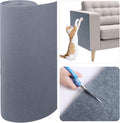 Cat Scratch Furniture Protector, 78.7"x15.8" Cat Scratching Mat, Trimmable Self-Adhesive Cats Claws Scratch Pads, DIY Carpet Mat Replacement for Cats Tree, Cats Wall Shelves, Grey