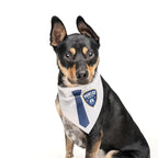 Pawlice Dog Bandana | Professions Halloween Costume | 100% Cotton Triangle | Made in USA | Police Themed | Parade Party | Trick or Treat | Matching Set | White One Size (1154)