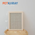 PETKARAY Sisal Corner Cat Scratcher, 22" Large Cat Wall Scratcher, Scratching Post for Indoor Cats, Wall Mounted Sisal Scratch Pad with Toy Ball