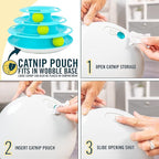 Our Pets Wobble Triple Chase Ball Track Interactive Cat Toy for Indoor Cats with Catnip (Cat Toys; Kitten Toys for Hunting and Chasing w/Rattling; Rolling Balls)