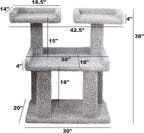 Cat Tree for Large Cats & Maine Coons – Deluxe Carpeted Cat Tower