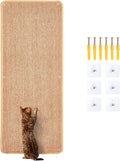 Natural Sisal Cat Scratcher Mat, Wall Scratcher Carpet, Cat Climbing Wall, Large Tall Scratching Post, Sofa Protector, Scratching Mat Pad for Indoor Cats (Brown, 39.3" Lx15.7 W, 1PC)