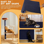 4pack Cat Scratch Couch Furniture and Wall Protector | Adhesive Cat Scratch Pad for Covering Cat Tower, DIY Climbing Cat Scratcher Couch Protector from Cat Claws Scratching (Blue)