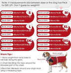 Nanaki Large Dog Coats for Winter Waterproof, Warm Fleece Lining Reflective Large Dog Jacket with Leash Hole,Furry Collar Cold Weather Puppy Jacket Outdoor Walking Hunting Easy On Pet Snow, Red 2XL