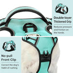 IVY&LANE No Pull Dog Harness with Leash Set, Reflective No Choke Pet Vest,Adjustable Oxford Dog Vest Harness with Easy Control Handle for Small Dogs (Turquoise,S)