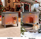 Insulated Dog House Outdoor Weatherpoof Plastic Dogs Houses Indoor Waterproof Stray/Pet Dog Shelter Outside for Medium and Small Dogs