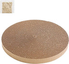 Round Cat Scratcher Refill 10 inch Diameter 7/8 Inch Thickness Circle Cardboard Cat Scratcher Replacement Pads Cat Scratching Boardcat Scratcher Pad for Indoor，1 PCS