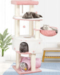 Heavy Duty Cat Tree for Large Cats Adult - 60 Inch XXL Sturdy Cat Tower Condo with Extra Wide Scratching Posts (φ4.4in) Big Cat House Hammock Perch - Indoor Wood Modern Multi Level Corner Cat Bed