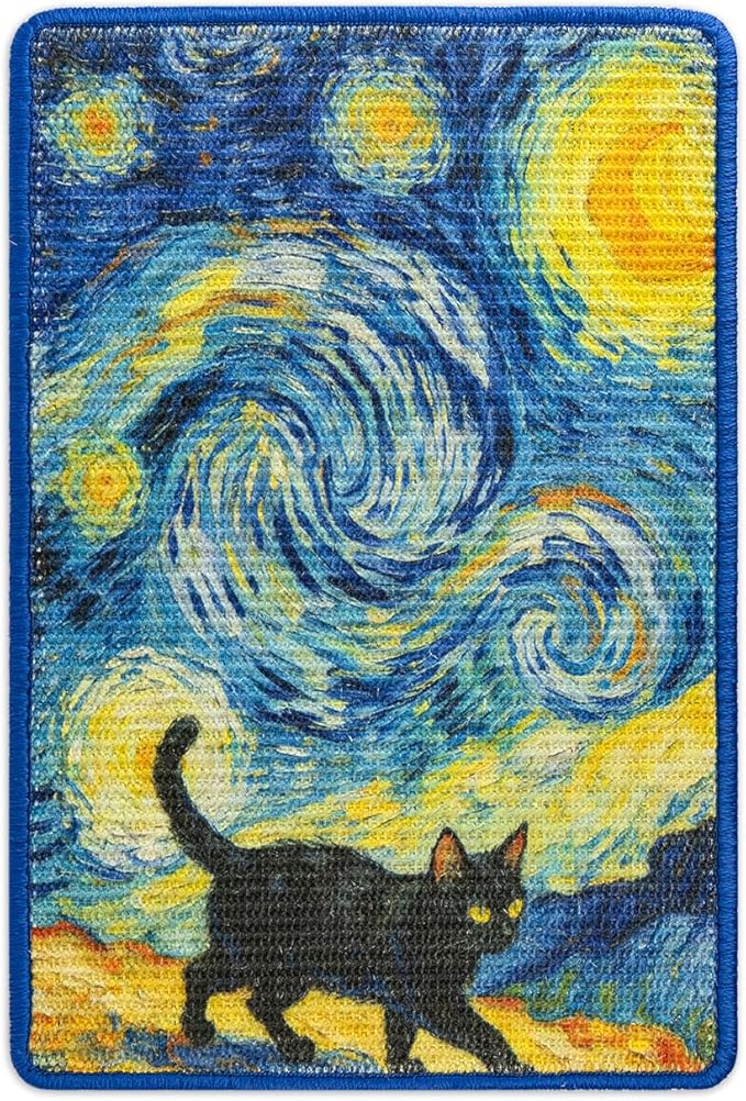 3-in-1 Sisal Cat Scratch Mat Floor & Wall Cat Scratcher Pad Scratching Post Scratch Furniture Couch Carpet Protector 23.6x15.7inch (Blue Sky)