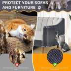 Carpet 78.7"x15.8" Trimmable Cat Scratching Mat for Furniture Protector,Versatile Self-Adhesive Anti Cat Scratch Pad for Couch Protection&Cat Scratcher Tree/Post/Wall/Board/Twine Replacement