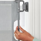 Carlson Pet Products 50" Extra Wide Retractable Dog Gate for Doorways & Bottom of Stairs, Easy Install Pet Gate, Gray