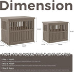 Dog House - Resin Outdoor Dog Kennel with Ventilated Design, Waterproof Dog Bed Shelter for Backyard, Garden & Patio