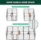 FXW Homeplus Unleashed Indoor Dog Playpen - Stress-Free and Safe Play, Heavy Duty 40 Inch 16 Panels Dog Pen with Connectors (Pack of 2) for Medium and Large Dogs, Black│Patented