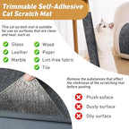 Cat Scratch Furniture Protector, 78.7" x 15.8" Self-Adhesive Cat Scratch Carpet, Couch Protector from Claws for Scratch Post Cat Tree Shelves Wall, Dark Gray